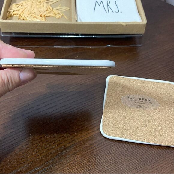 Rae Dunn artisan collection 4pc coaster set Bridal - Picture 5 of 7